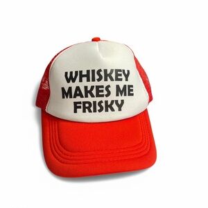 “Whiskey Makes Me Frisky” Trucker Hat NWOT